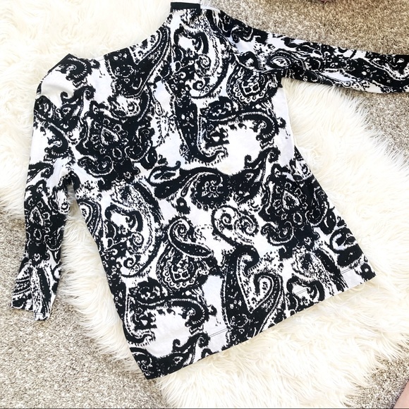 Ralph Lauren | Black & White Cotton Blouse - Picture 5 of 6